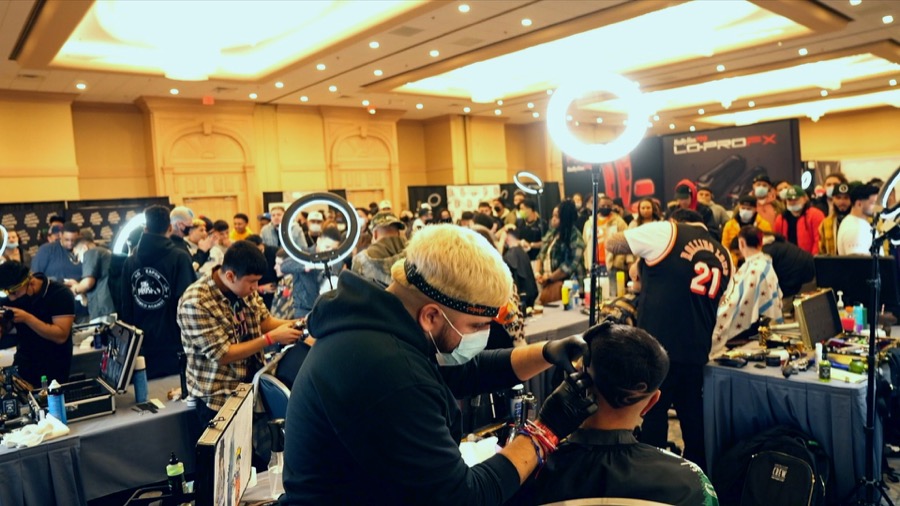 Barbers learning on the show floor